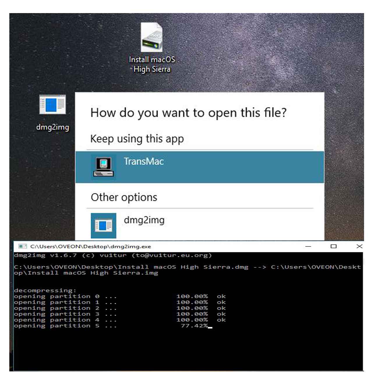 Does imgburn support dmg files windows 7